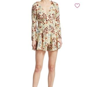 Maje Inora Floral Silk Romper